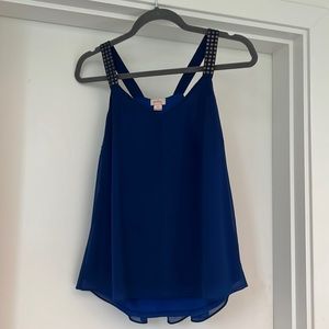 Blue loose tank